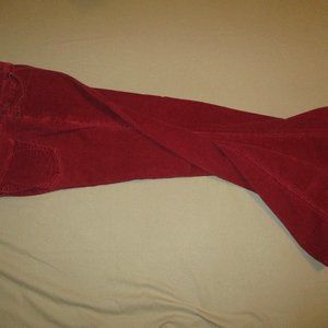 Gloria Vanderbilt Women's Red Velour Corduroy Jeans - size 10